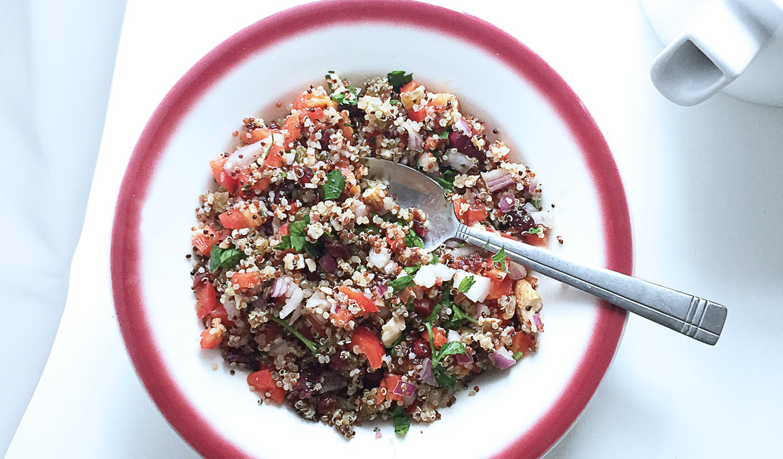 Sweet & Tangy Quinoa Mediterranean Salad