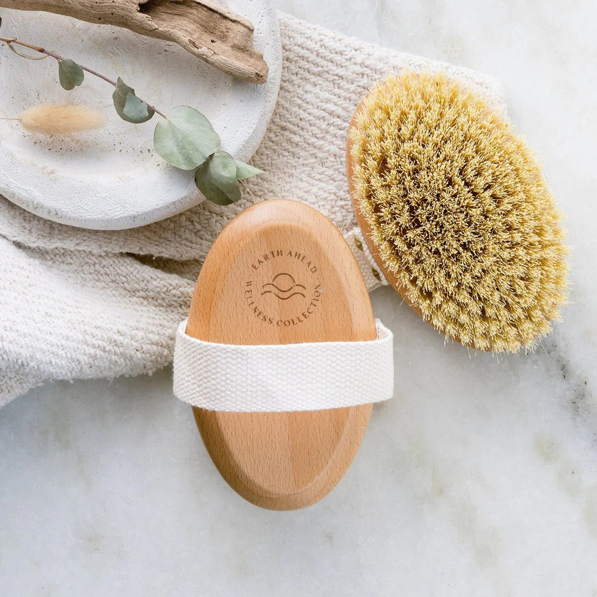 Nourish Your Energy Herbal Incense Jar with abalone shell, dry brush, and lavender eye pillow for calming bath ritual