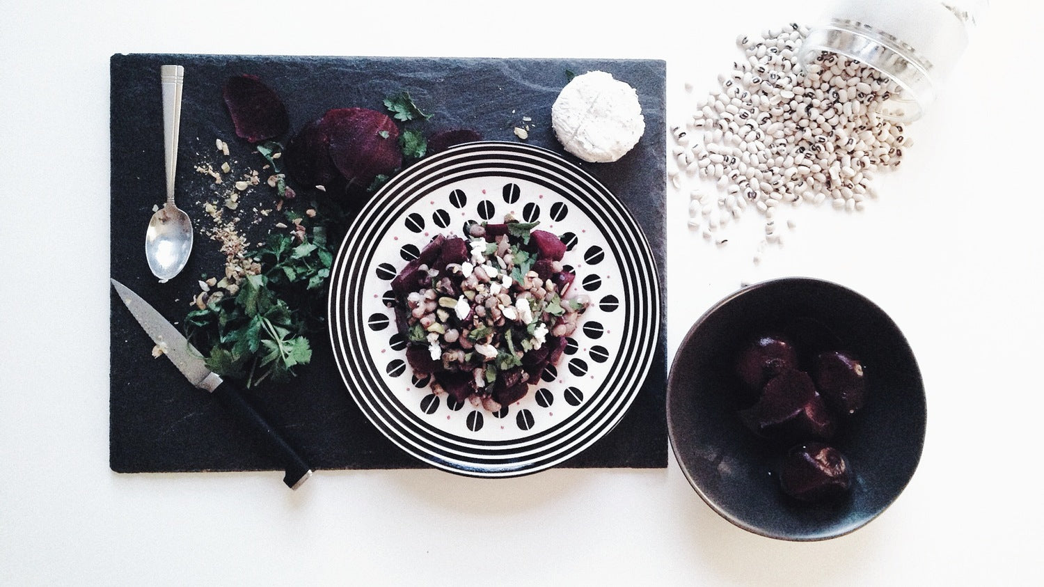 black eyed peas & beet salad